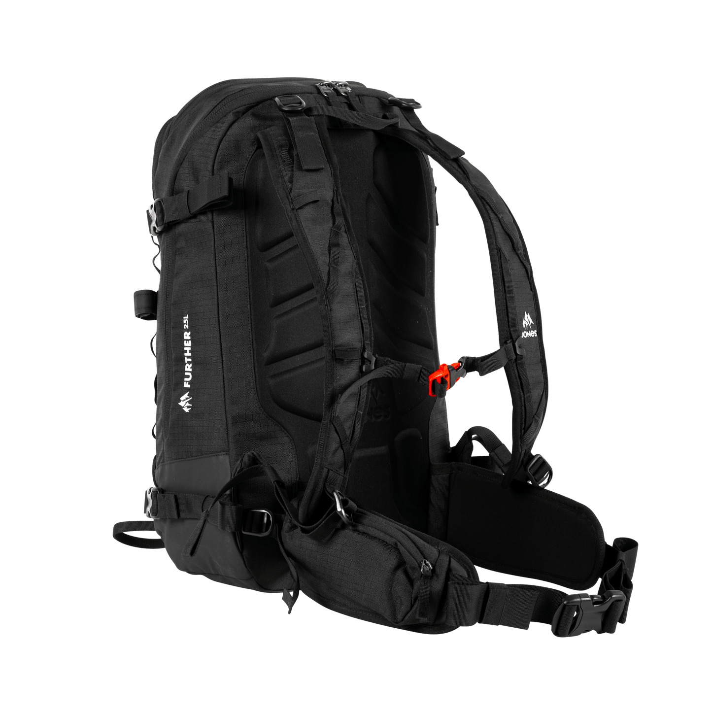 JONES Bag Further 25L Stealth Black Os Lines Snow Boutique