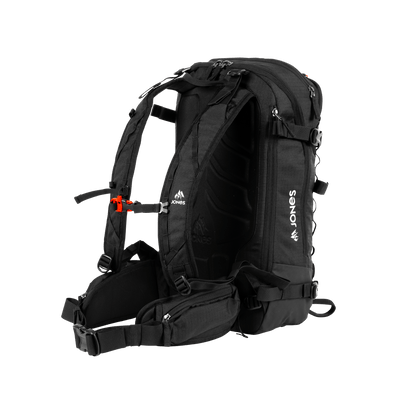 JONES Bag Further 25L Stealth Black Os Lines Snow Boutique