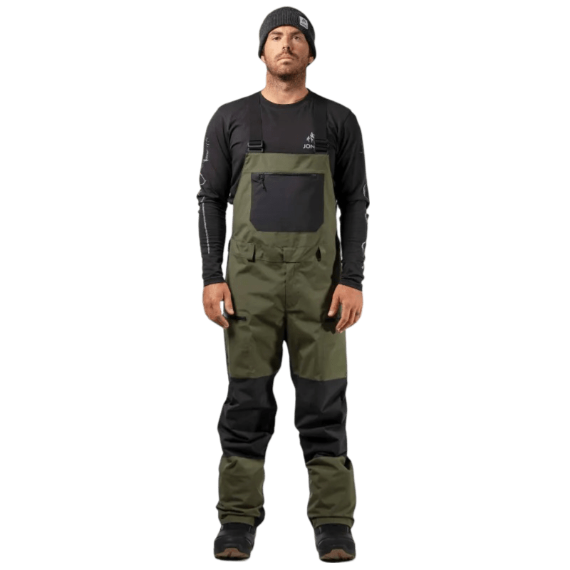 JONES Mountain Surf Bib Pants Pine Green Lines Snow Boutique