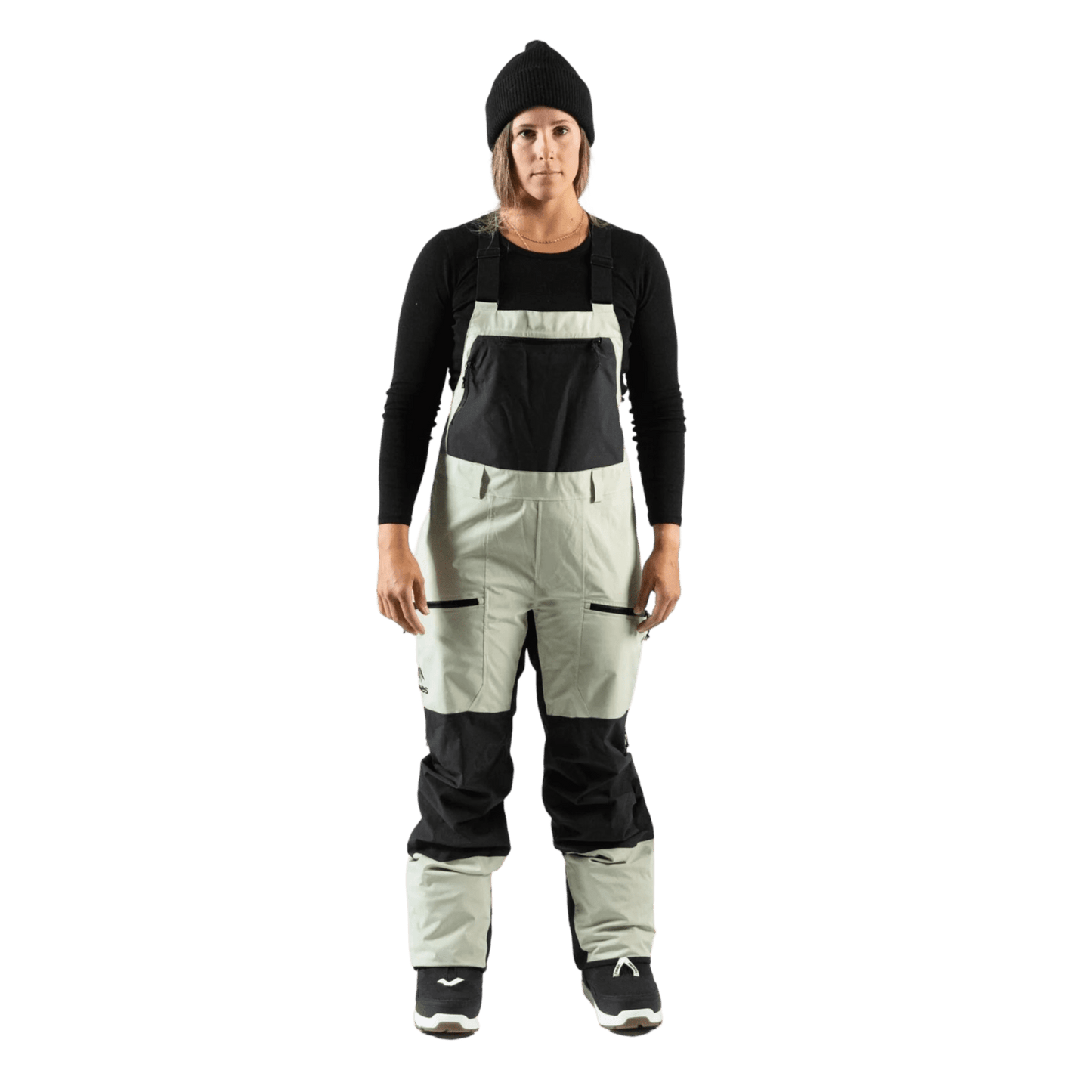 JONES Women’s Mountain Surf Bib Sage Green Lines Snow Boutique