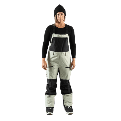 JONES Women’s Mountain Surf Bib Sage Green Lines Snow Boutique