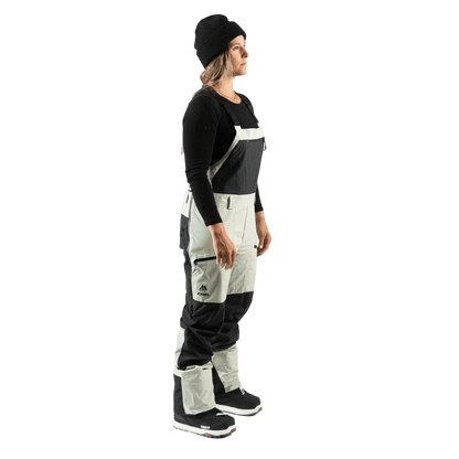 JONES Women’s Mountain Surf Bib Sage Green Lines Snow Boutique