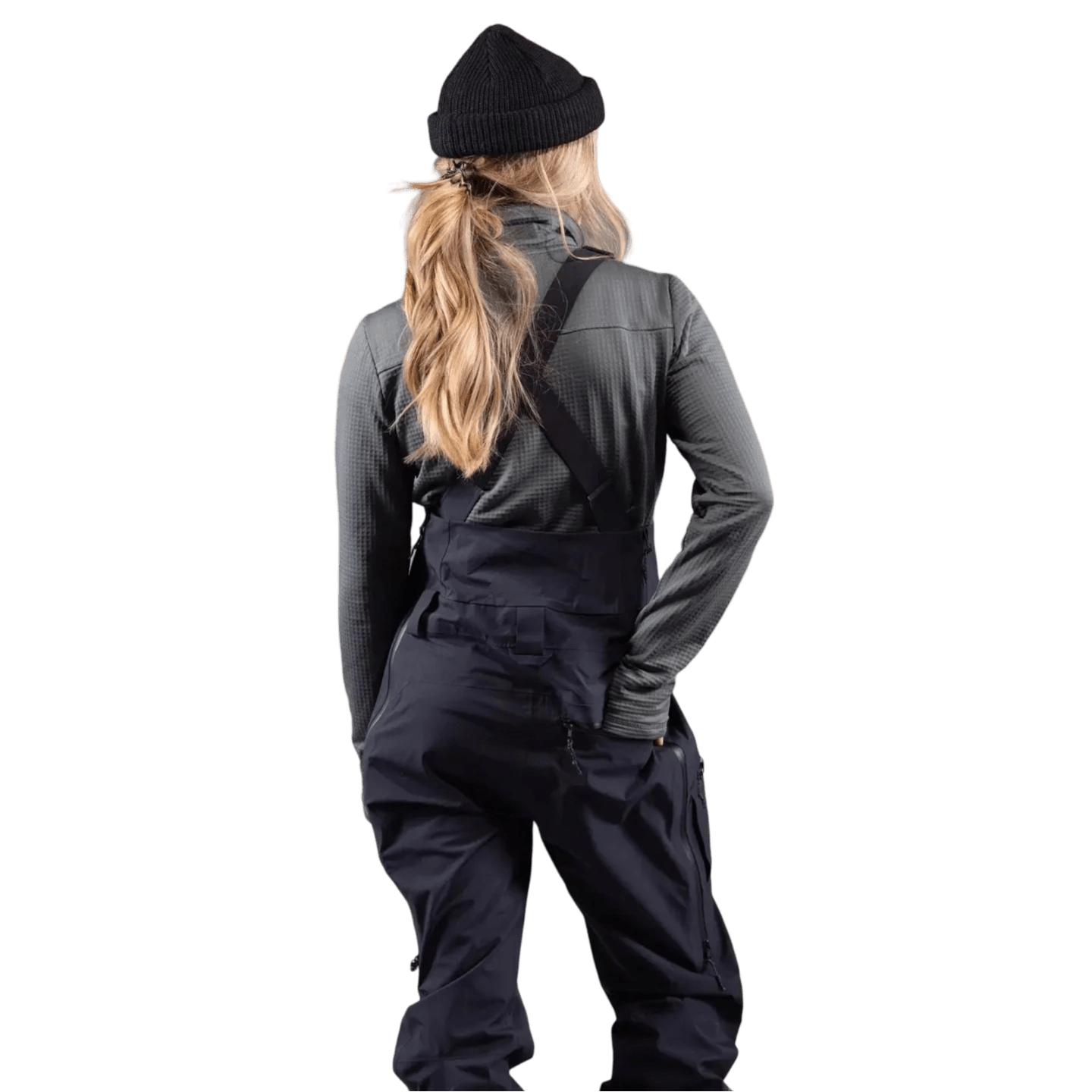 JONES Women’s Mountain Surf Bib Black Lines Snow Boutique