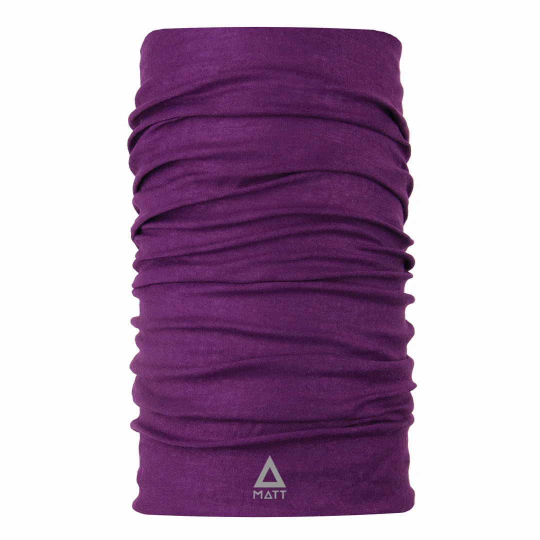 MATT Wool Scarf Aubergine Lines Snow Boutique