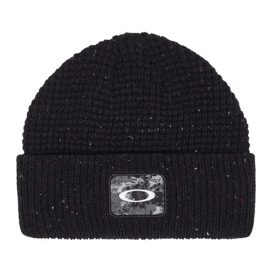 OAKLEY Ellipse Patch Waffle Beanie Blackout Lines Snow Boutique