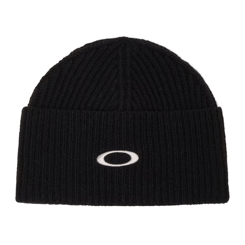 OAKLEY Ellipse Ribbed Beanie Blackout Lines Snow Boutique