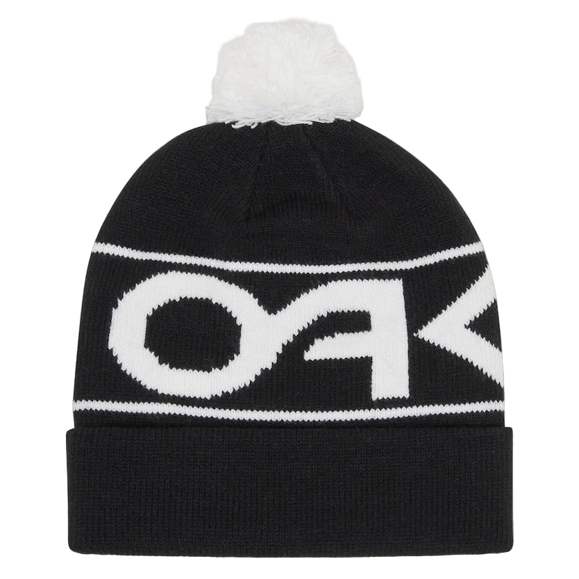 OAKLEY Factory Cuff Beanie Black/White Logo Lines Snow Boutique