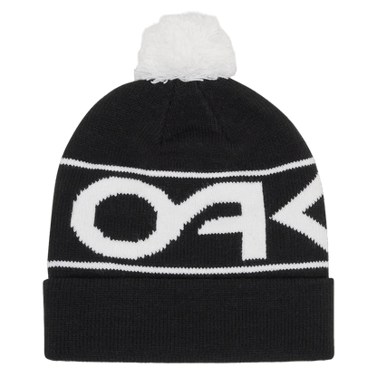 OAKLEY Factory Cuff Beanie Black/White Logo Lines Snow Boutique