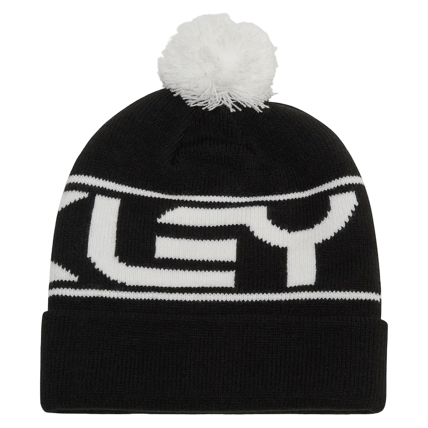 OAKLEY Factory Cuff Beanie Black/White Logo Lines Snow Boutique