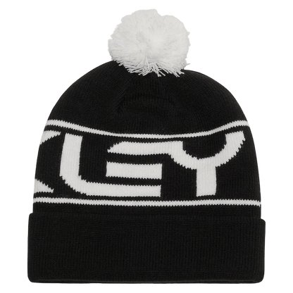 OAKLEY Factory Cuff Beanie Black/White Logo Lines Snow Boutique