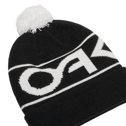 OAKLEY Factory Cuff Beanie Black/White Logo Lines Snow Boutique