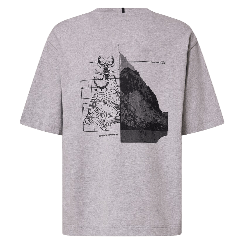 OAKLEY Futurescape Scorpio Tee New Granite Heather Lines Snow Boutique