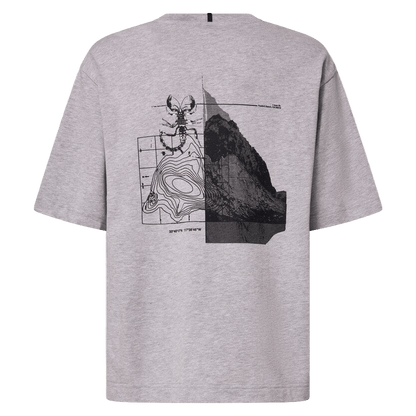 OAKLEY Futurescape Scorpio Tee New Granite Heather Lines Snow Boutique