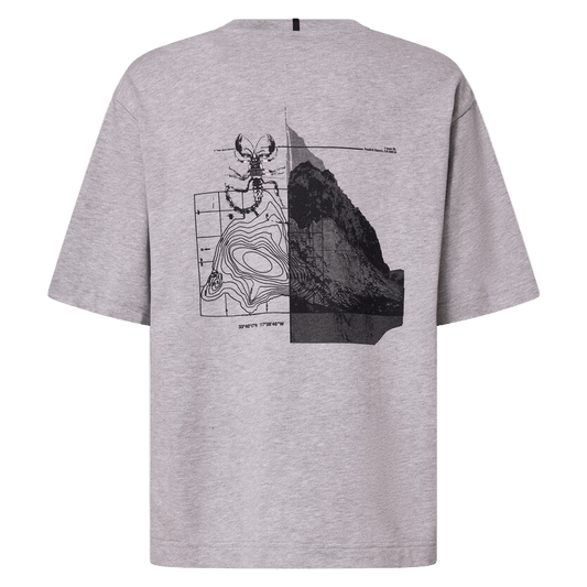 OAKLEY Futurescape Scorpio Tee New Granite Heather Lines Snow Boutique