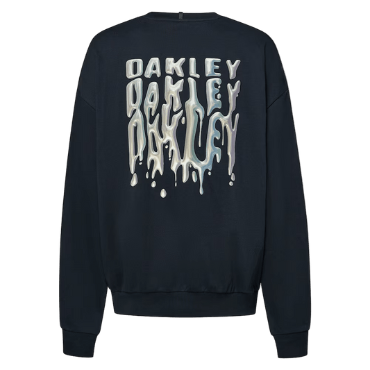 OAKLEY Stacked Metal Sweatshirt Blackout Lines Snow Boutique
