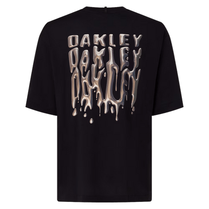 OAKLEY Stacked Metal Tee Blackout Lines Snow Boutique