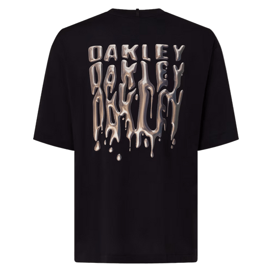 OAKLEY Stacked Metal Tee Blackout Lines Snow Boutique