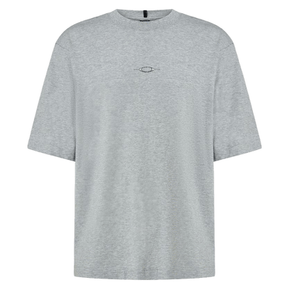 OAKLEY Stacked Metal Tee New Granite Heather Lines Snow Boutique