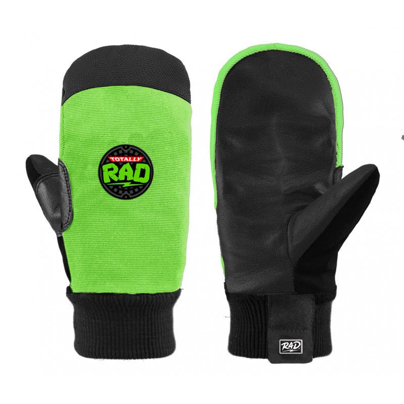 RAD The Crew Mitten Green Lines Snow Boutique