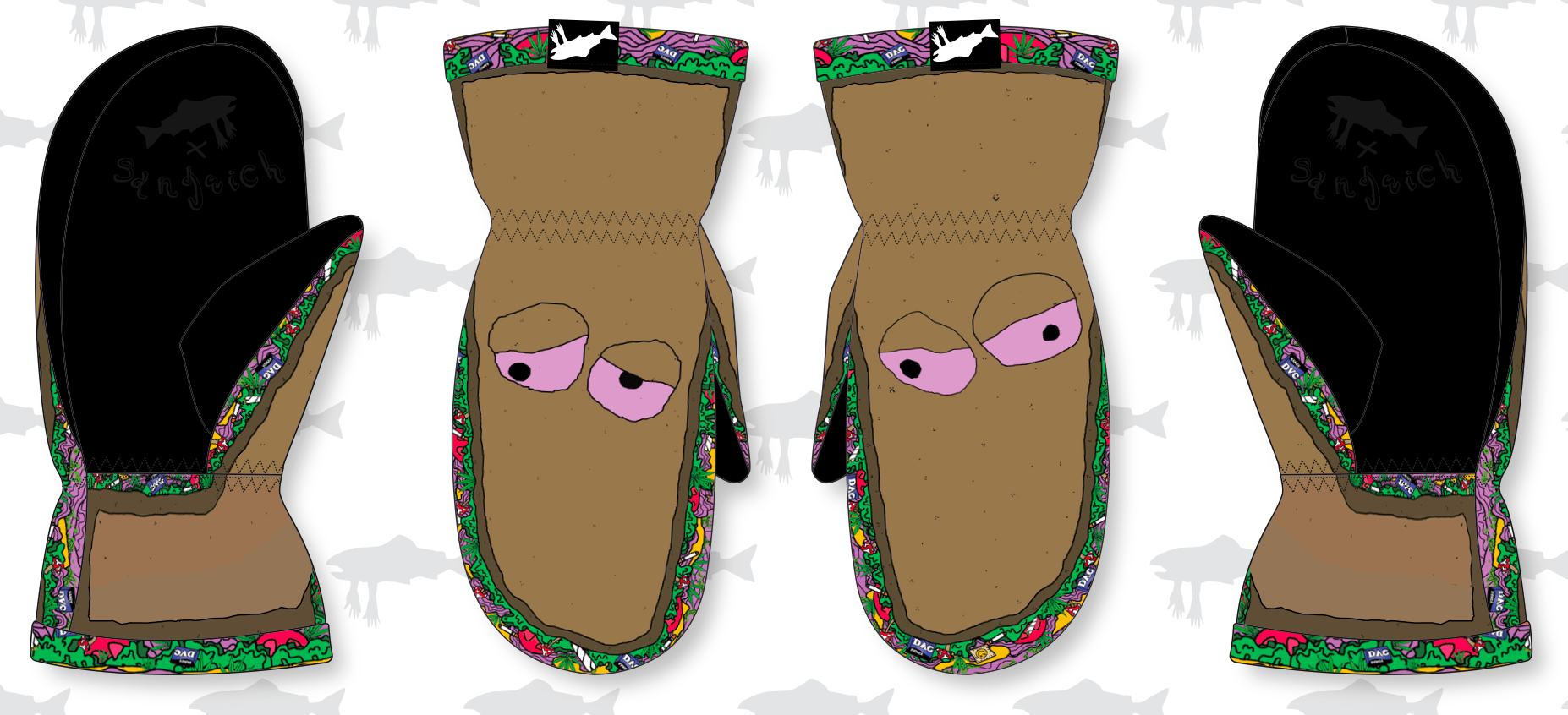 SALMON ARMS Team Mitt Sandwich Lines Snow Boutique