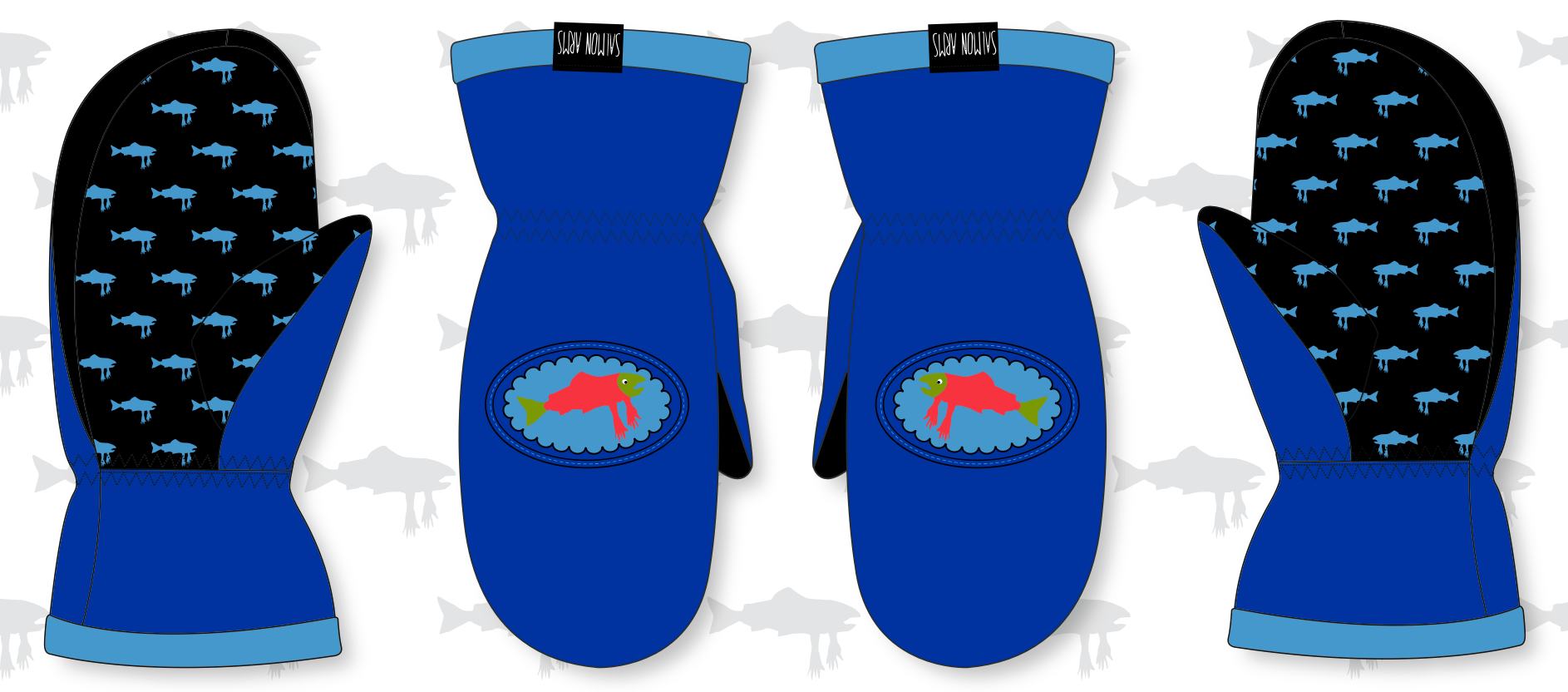 SALMON ARMS Team Mitt Waves Lines Snow Boutique