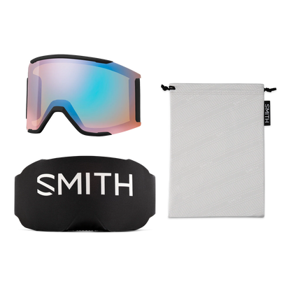 SMITH Squad Mag Black Chromapop Everyday Rose Gold Mirror/Storm Rose Flash