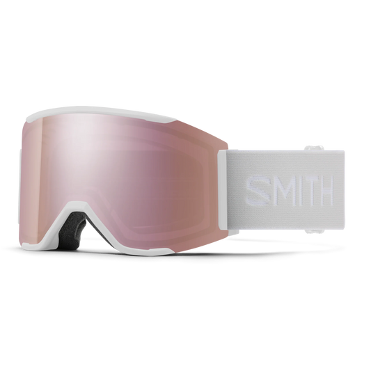 SMITH Squad Mag White Vapor Chromapop Everyday Rose Gold Mirror/ Storm Rose Flash