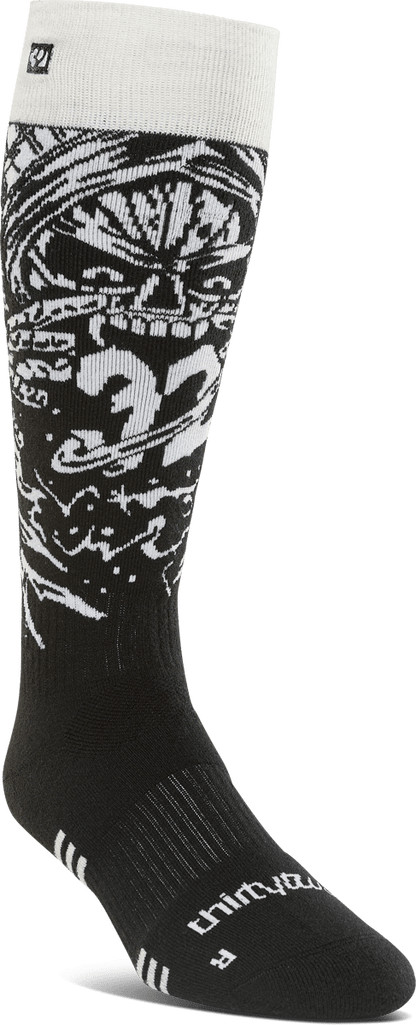 THIRTYTWO 32 Merino Sock Black/White Lines Snow Boutique