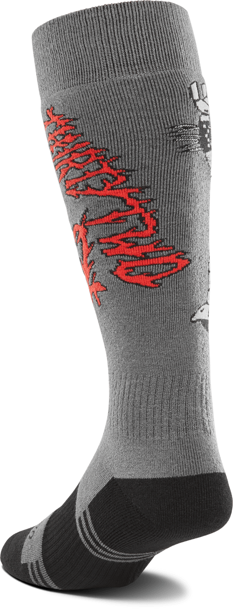 THIRTYTWO 32 Merino Sock Charcoal Lines Snow Boutique