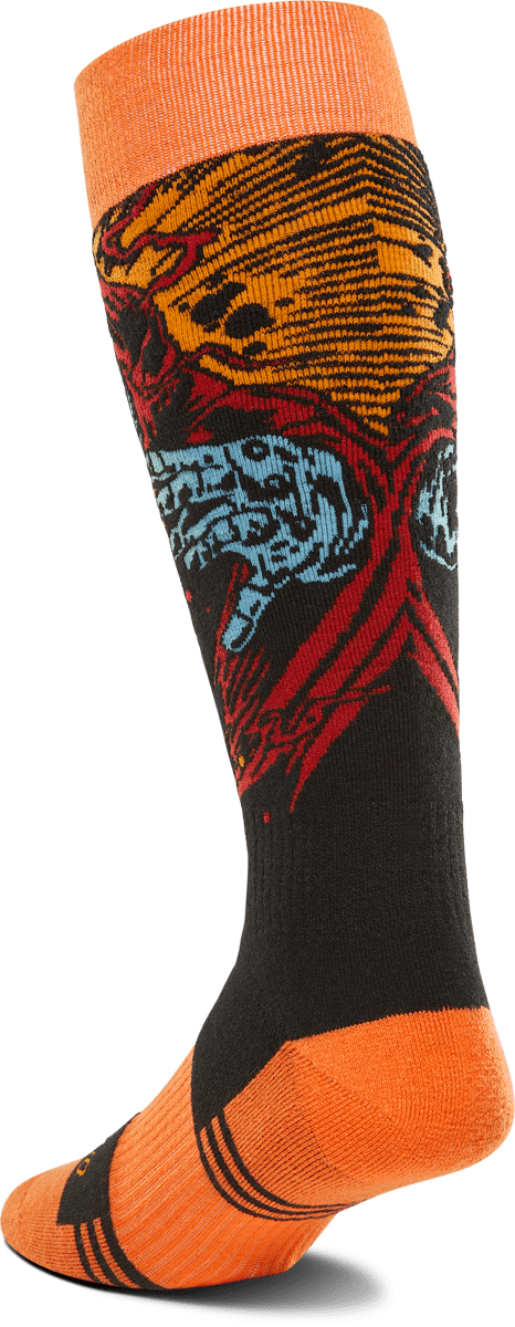THIRTYTWO 32 Merino Sock Orange Lines Snow Boutique