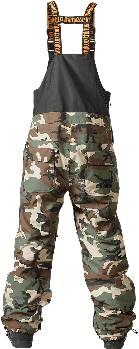 THIRTYTWO Basement Bib Black/Camo - Lines Snow Boutique