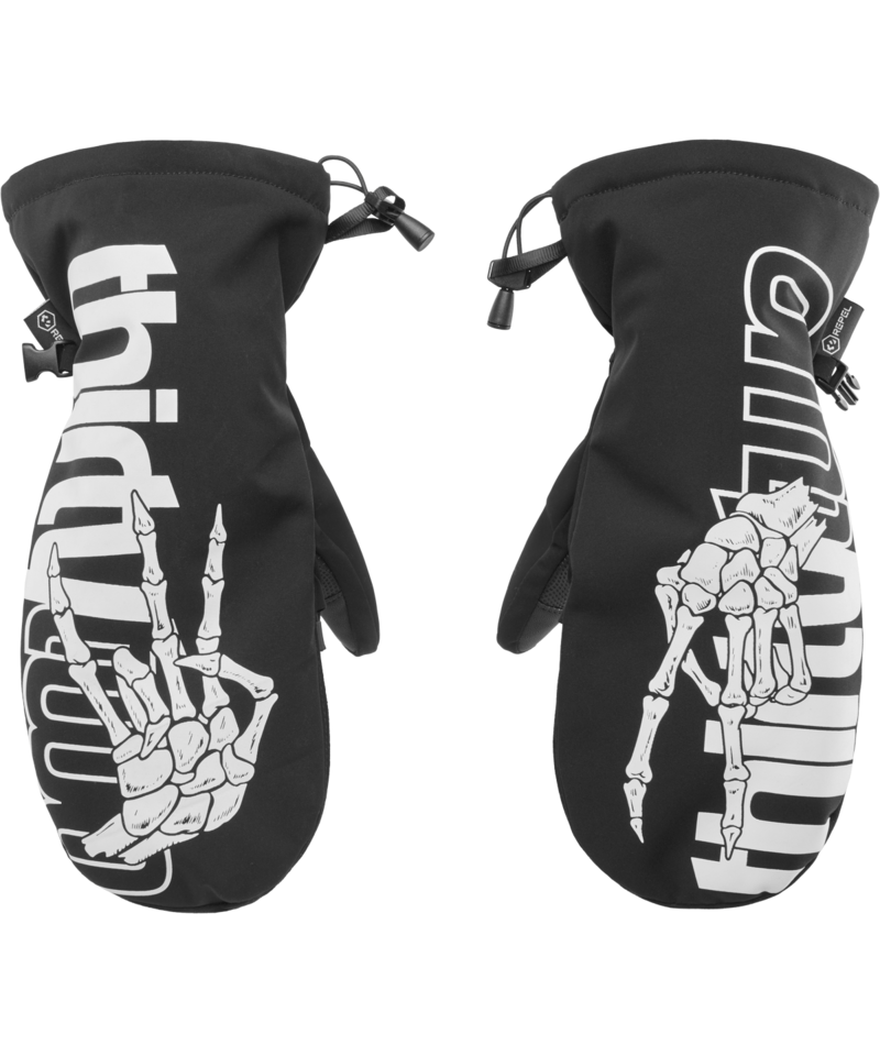 THIRTYTWO Corp Mitt Black/White Lines Snow Boutique