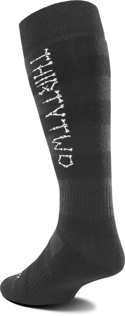 THIRTYTWO Diggers Merino Sock Black/White Lines Snow Boutique