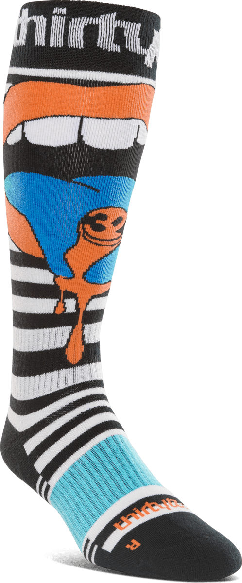 THIRTYTWO Double Sock Black/Orange Lines Snow Boutique