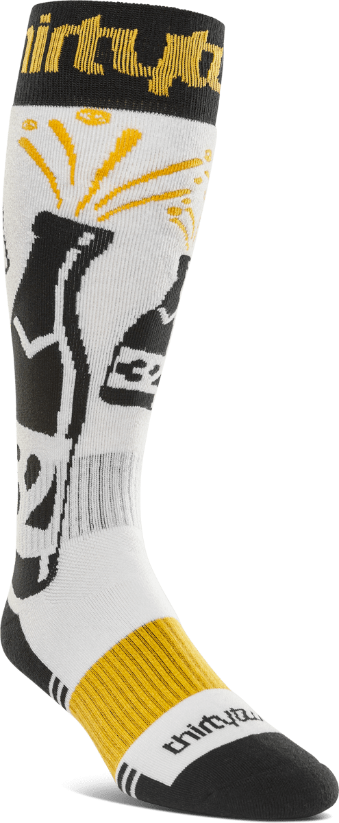 THIRTYTWO Double Sock Yellow/White Lines Snow Boutique