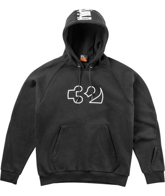 THIRTYTWO Hoodie Team Tech Hoodie Black Lines Snow Boutique