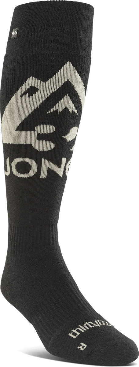 THIRTYTWO JONES Merino Sock Black Lines Snow Boutique