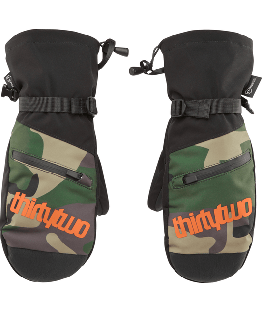 THIRTYTWO Mts Youth Corp Mitt Black/Orange Lines Snow Boutique