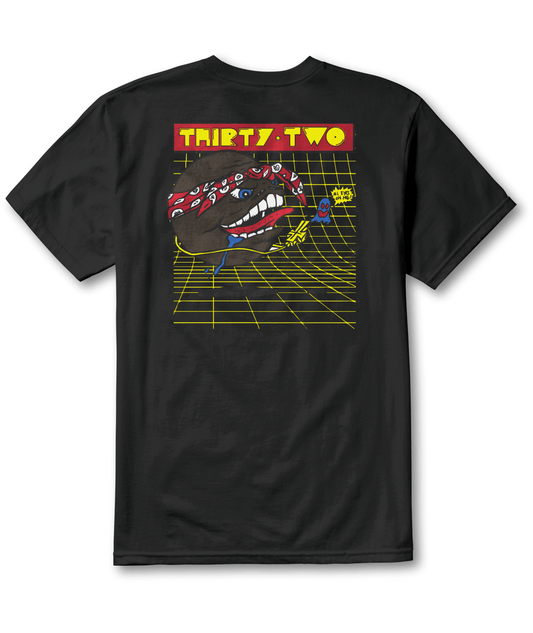 THIRTYTWO Pop Pocket Tee Black/Brown Lines Snow Boutique