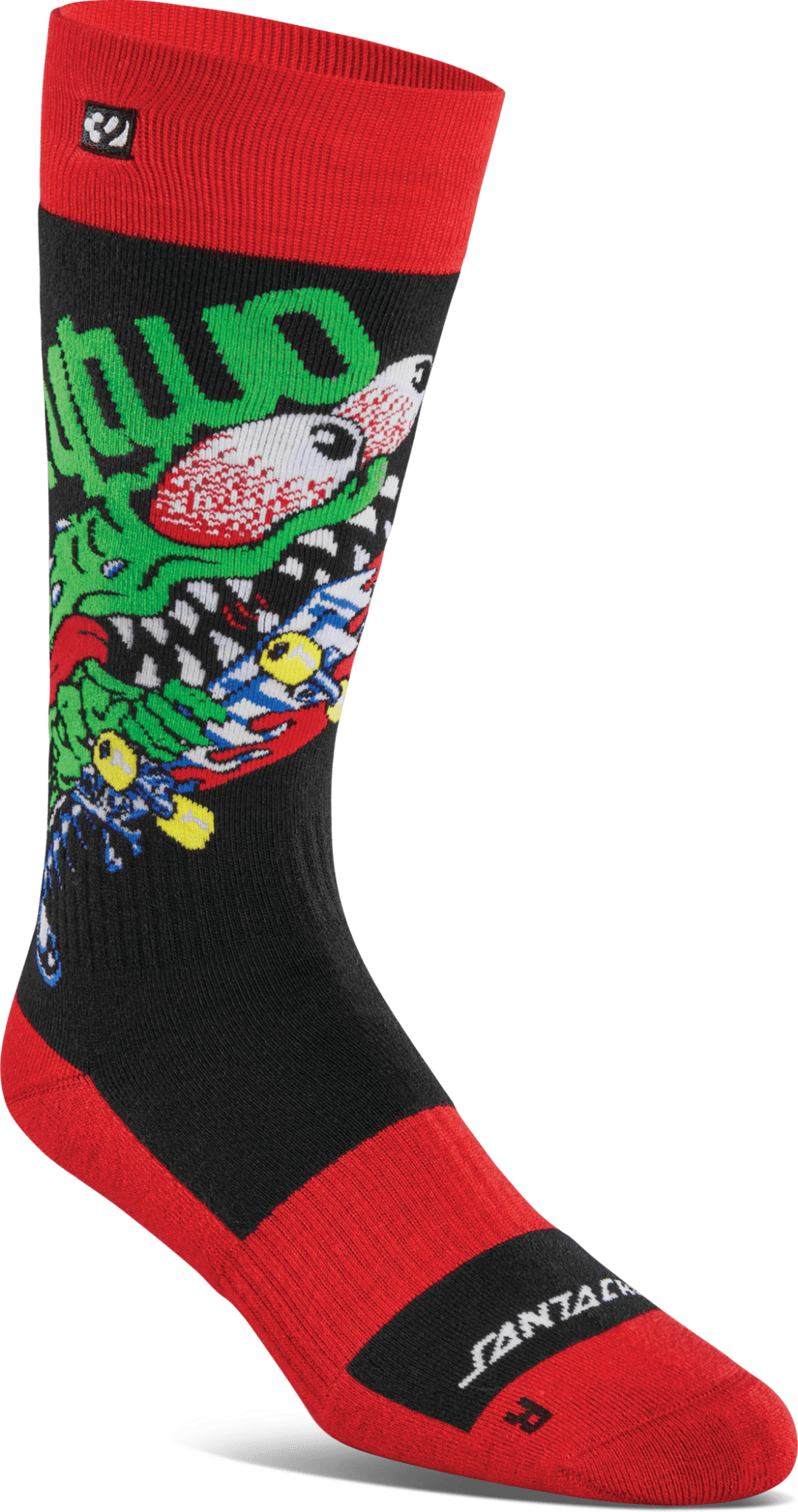 THIRTYTWO Santa Cruz Sock Red/Black Lines Snow Boutique