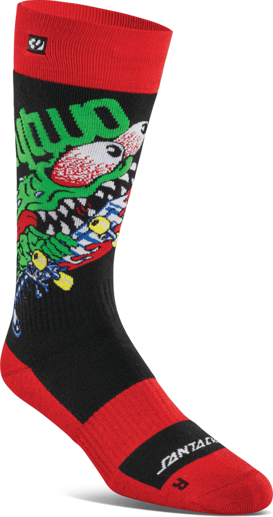 THIRTYTWO Santa Cruz Sock Red/Black Lines Snow Boutique