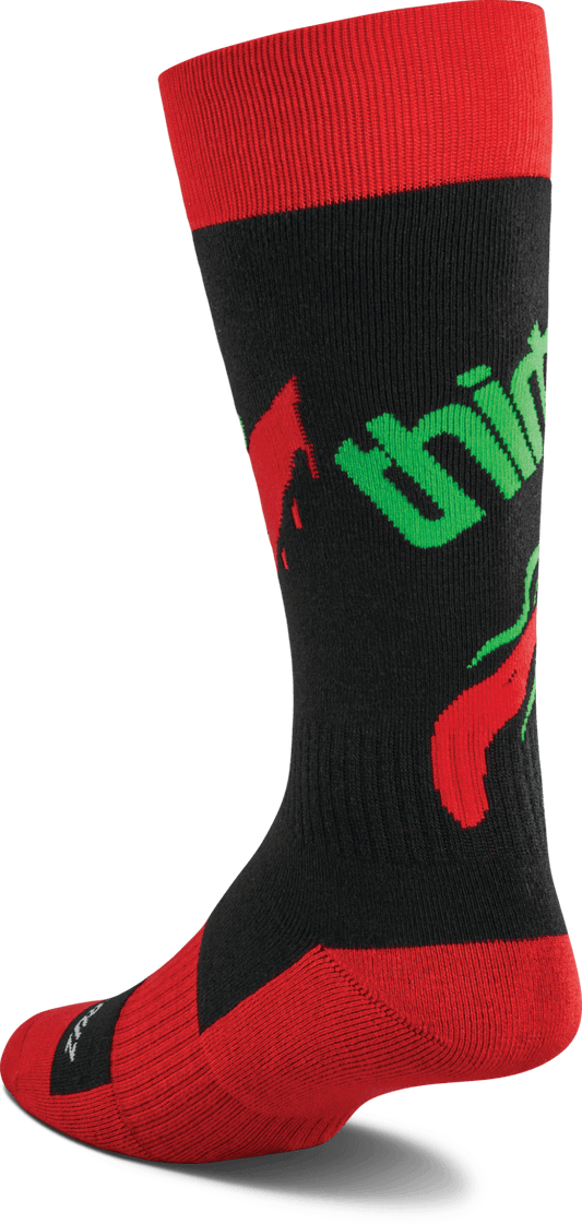 THIRTYTWO Santa Cruz Sock Red/Black Lines Snow Boutique