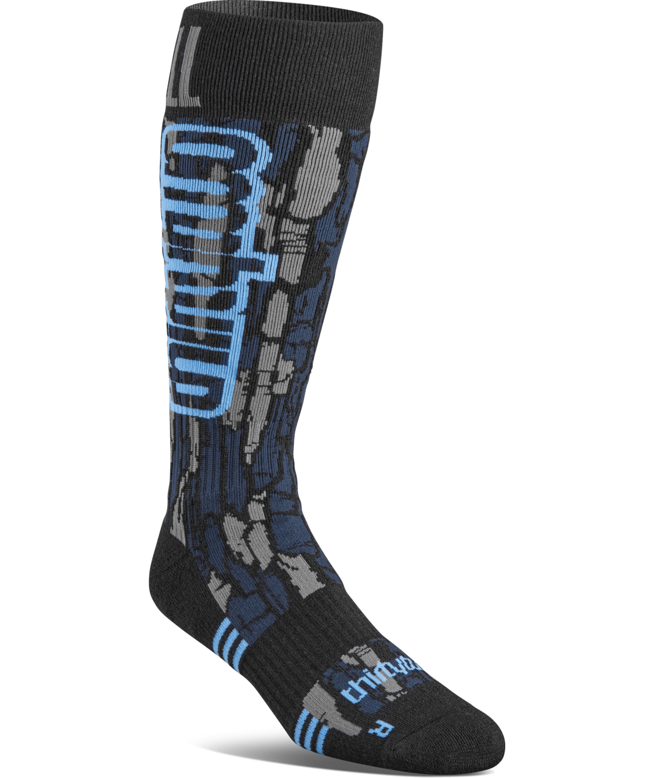 THIRTYTWO Signature Merino Sock Black/Blue Lines Snow Boutique