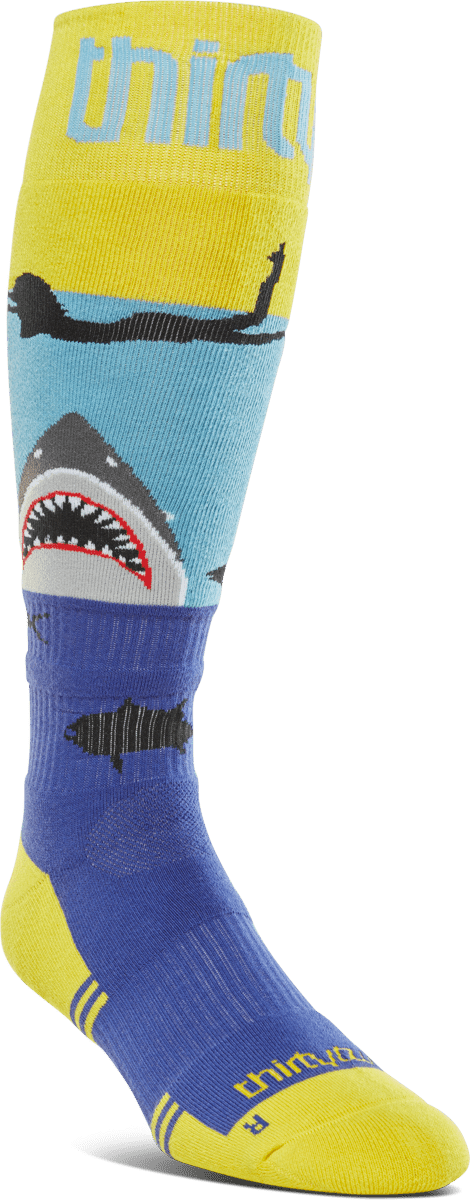 THIRTYTWO Tm Coolmax Sock Blue/Yellow Lines Snow Boutique