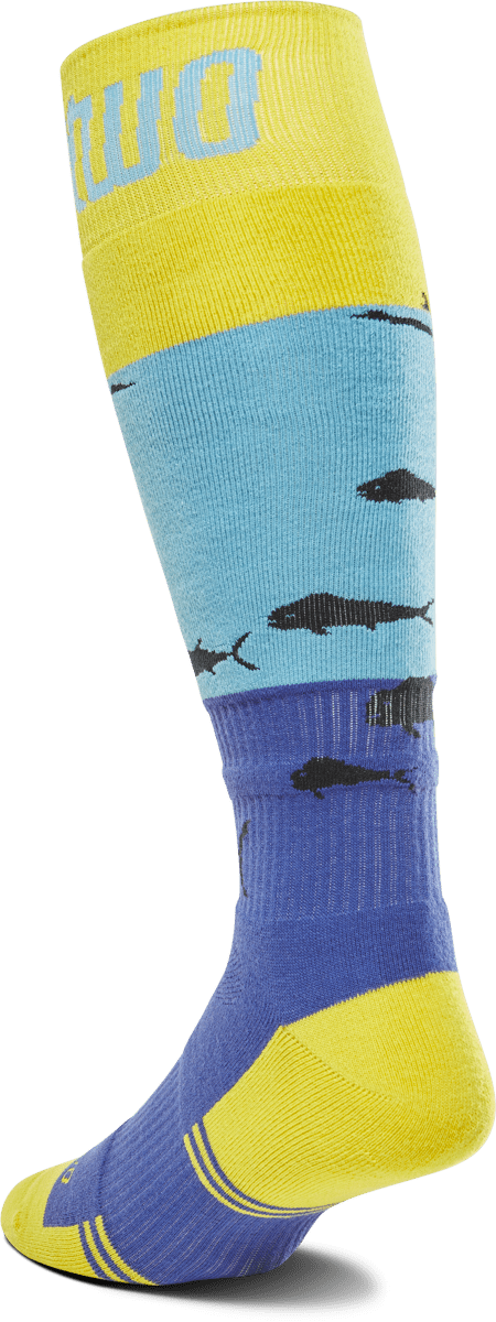 THIRTYTWO Tm Coolmax Sock Blue/Yellow Lines Snow Boutique