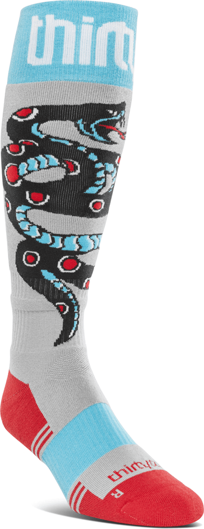 THIRTYTWO Tm Coolmax Sock Grey/Red Lines Snow Boutique