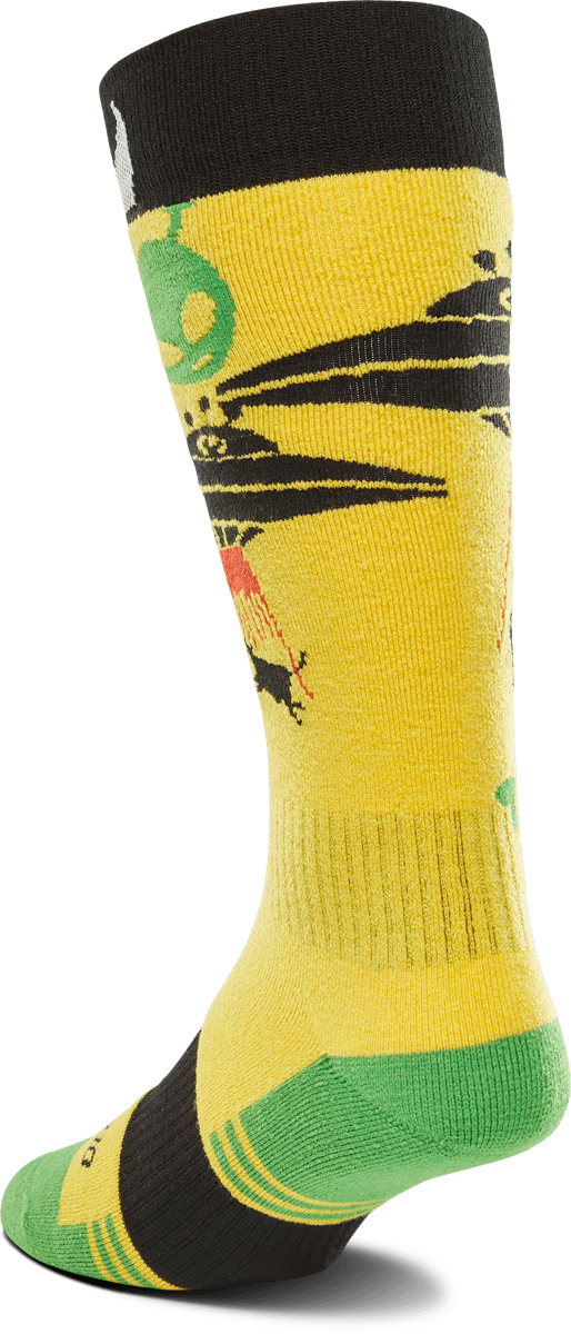 THIRTYTWO Tm Merino Sock Yellow Lines Snow Boutique