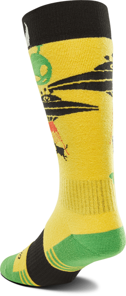 THIRTYTWO Tm Merino Sock Yellow Lines Snow Boutique