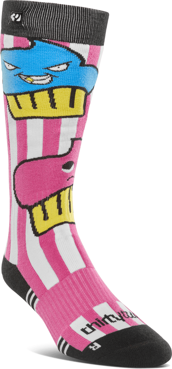 THIRTYTWO W Double Sock Pink/White Lines Snow Boutique