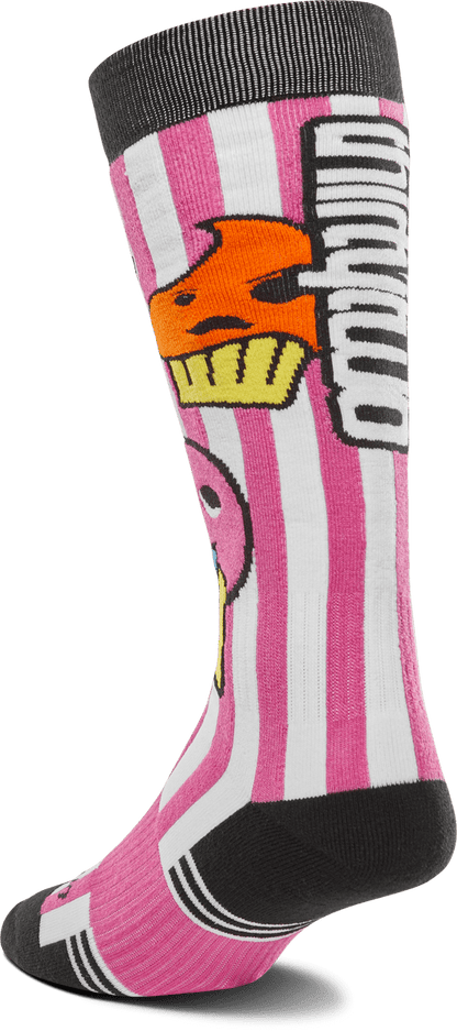 THIRTYTWO W Double Sock Pink/White Lines Snow Boutique